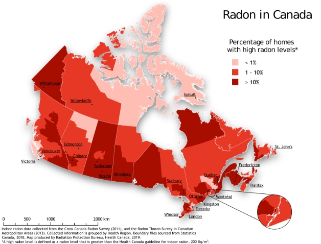 Radon Gas in Canadian Homes